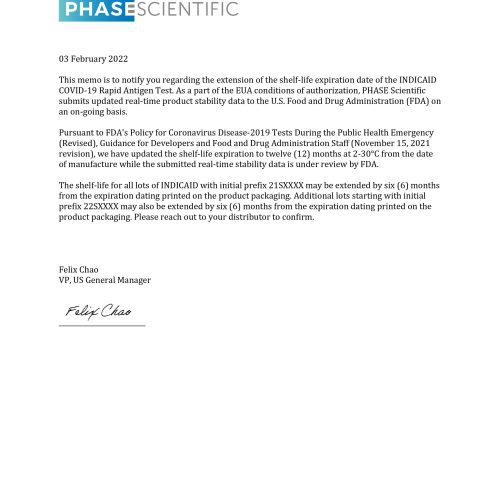 INDICAID6moShelf lifeExtension03Feb22